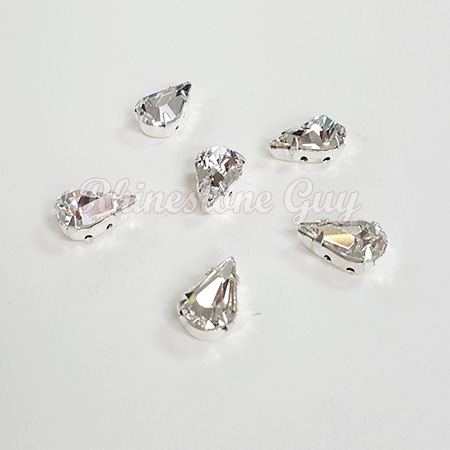 Swarovski Fancy Stone Pear 4328 in Setting